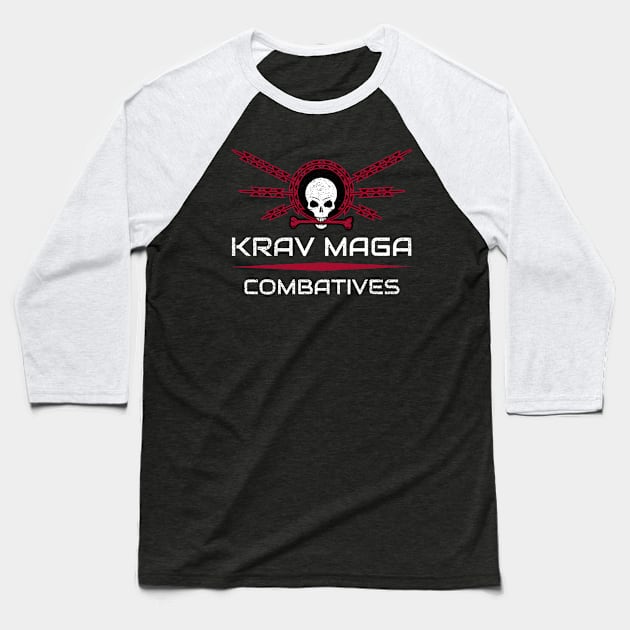 Krav Maga I Walk In Peace Martial Arts Baseball T-Shirt by OldCamp